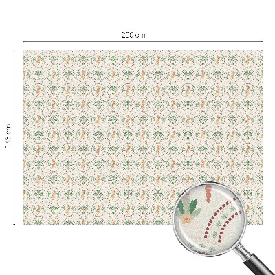 Folie decorativă vitraliu pentru uși și ferestre Leopard de palmier