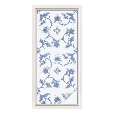 Folie decorativă vitraliu pentru uși și ferestre Ornament floral