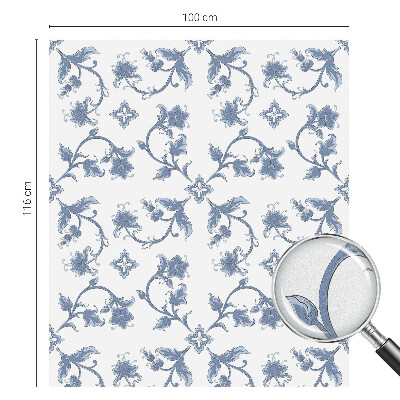 Folie decorativă vitraliu pentru uși și ferestre Ornament floral