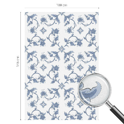 Folie decorativă vitraliu pentru uși și ferestre Ornament floral