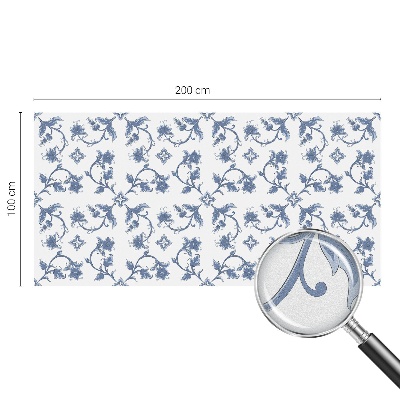Folie decorativă vitraliu pentru uși și ferestre Ornament floral