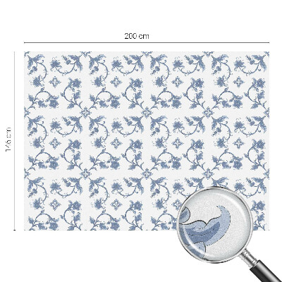 Folie decorativă vitraliu pentru uși și ferestre Ornament floral