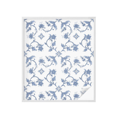 Folie decorativă vitraliu pentru uși și ferestre Ornament floral