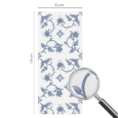 Folie decorativă vitraliu pentru uși și ferestre Ornament floral