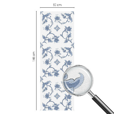 Folie decorativă vitraliu pentru uși și ferestre Ornament floral