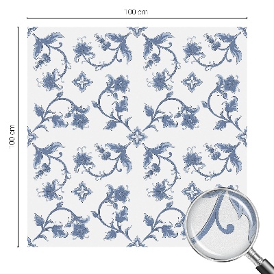 Folie decorativă vitraliu pentru uși și ferestre Ornament floral