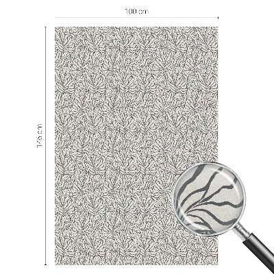 Autocolant vitraliu pentru geam Frunze de flori