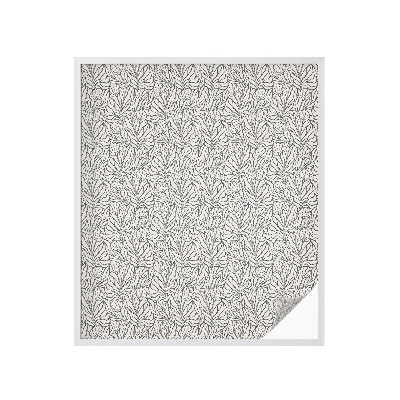 Autocolant vitraliu pentru geam Frunze de flori