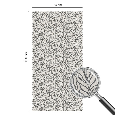 Autocolant vitraliu pentru geam Frunze de flori