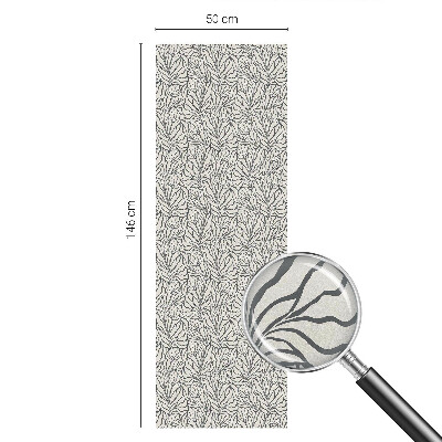 Autocolant vitraliu pentru geam Frunze de flori