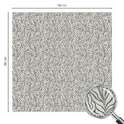 Autocolant vitraliu pentru geam Frunze de flori