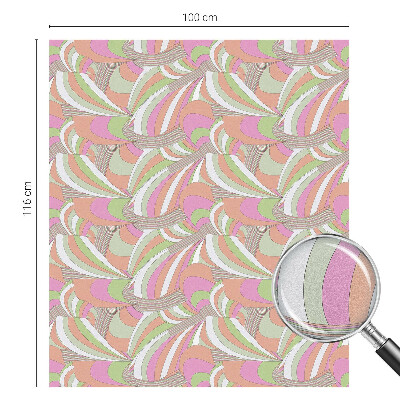 Folie decorativă vitraliu pentru uși și ferestre Zigzag colorat