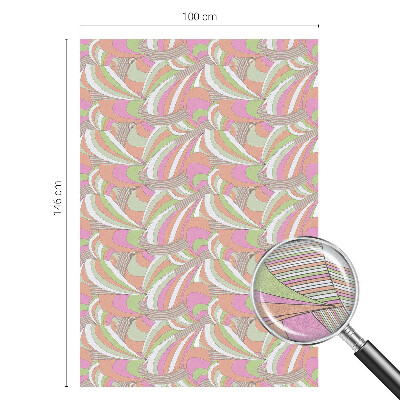 Folie decorativă vitraliu pentru uși și ferestre Zigzag colorat