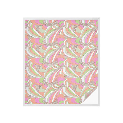 Folie decorativă vitraliu pentru uși și ferestre Zigzag colorat