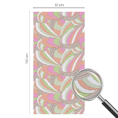 Folie decorativă vitraliu pentru uși și ferestre Zigzag colorat