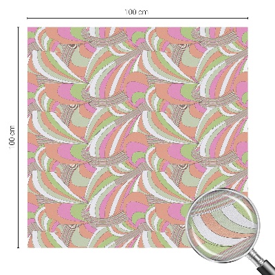 Folie decorativă vitraliu pentru uși și ferestre Zigzag colorat