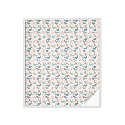 Autocolant vitraliu pentru geam Păsări pastelate