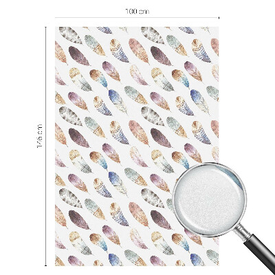 Folie decorativă vitraliu pentru uși și ferestre Pene boho