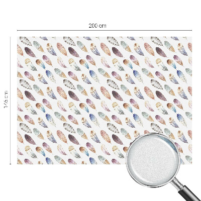 Folie decorativă vitraliu pentru uși și ferestre Pene boho