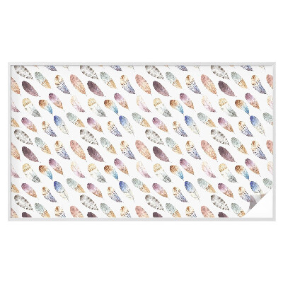 Folie decorativă vitraliu pentru uși și ferestre Pene boho