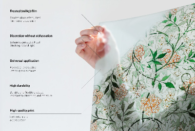 Folie decorativă vitraliu pentru uși și ferestre Pene boho