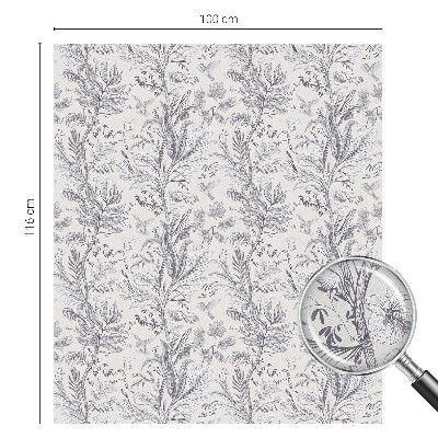 Folie geam să nu se vadă din exterior Frunze și fluturi