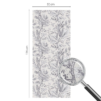 Folie geam să nu se vadă din exterior Frunze și fluturi