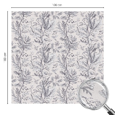 Folie geam să nu se vadă din exterior Frunze și fluturi