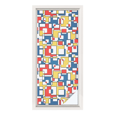 Folie decorativă vitraliu pentru uși și ferestre Forme geometrice