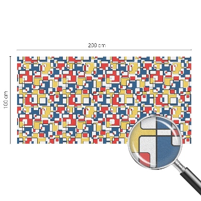 Folie decorativă vitraliu pentru uși și ferestre Forme geometrice