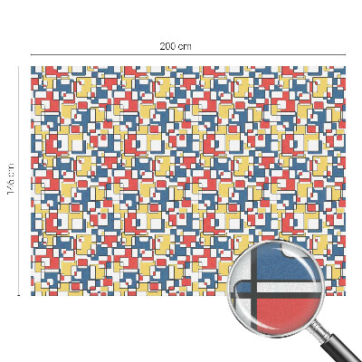 Folie decorativă vitraliu pentru uși și ferestre Forme geometrice