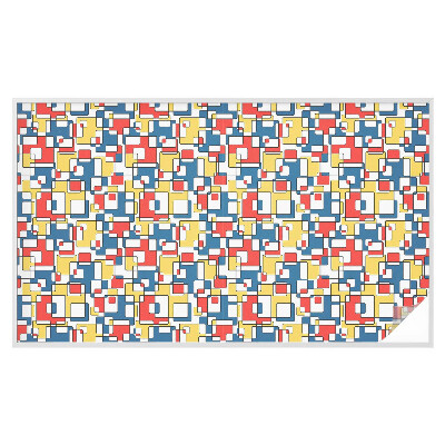 Folie decorativă vitraliu pentru uși și ferestre Forme geometrice