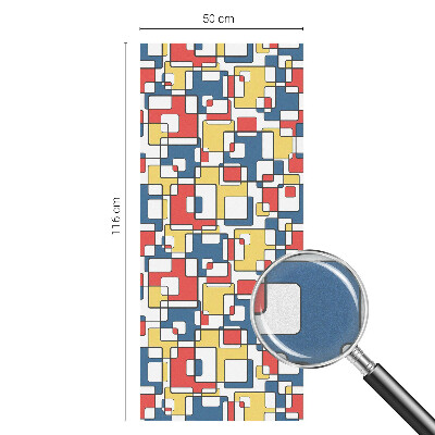 Folie decorativă vitraliu pentru uși și ferestre Forme geometrice