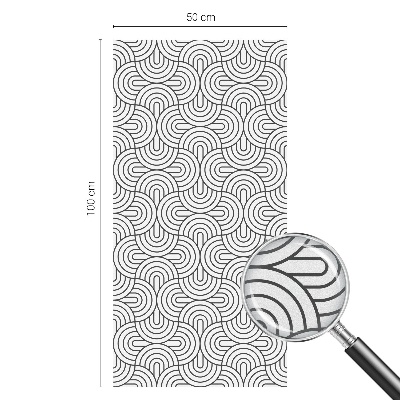 Folie decorativă vitraliu pentru uși și ferestre Semicercuri geometrice