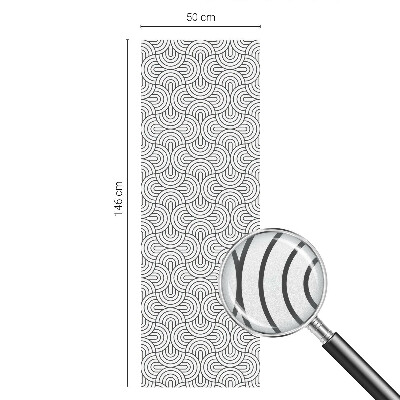 Folie decorativă vitraliu pentru uși și ferestre Semicercuri geometrice