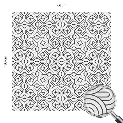 Folie decorativă vitraliu pentru uși și ferestre Semicercuri geometrice