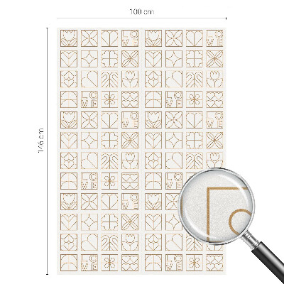 Autocolant vitraliu pentru geam Iubire geometrică