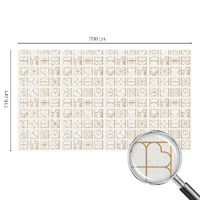 Autocolant vitraliu pentru geam Iubire geometrică