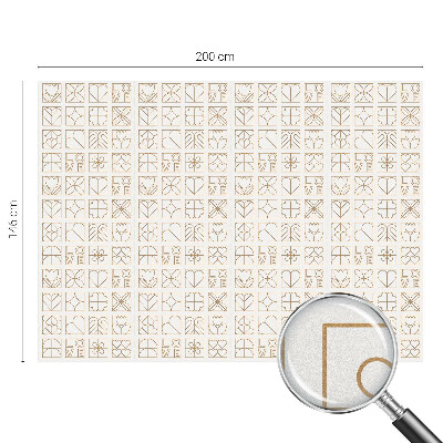 Autocolant vitraliu pentru geam Iubire geometrică