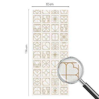 Autocolant vitraliu pentru geam Iubire geometrică