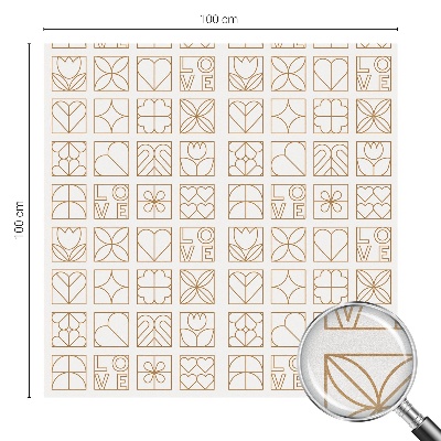 Autocolant vitraliu pentru geam Iubire geometrică