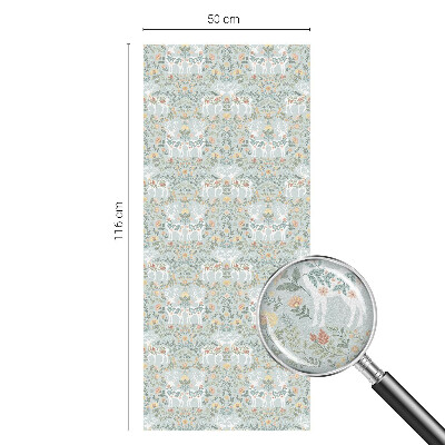 Folie geam intimitate model vitraliu Flori de cerb