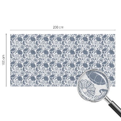 Folie decorativă vitraliu pentru uși și ferestre Viața oceanică