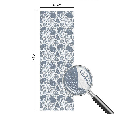 Folie decorativă vitraliu pentru uși și ferestre Viața oceanică