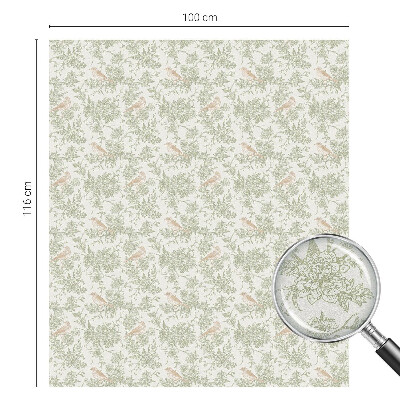 Autocolant vitraliu pentru geam Plante pentru păsări