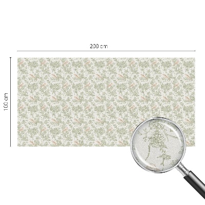 Autocolant vitraliu pentru geam Plante pentru păsări