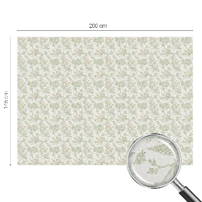 Autocolant vitraliu pentru geam Plante pentru păsări