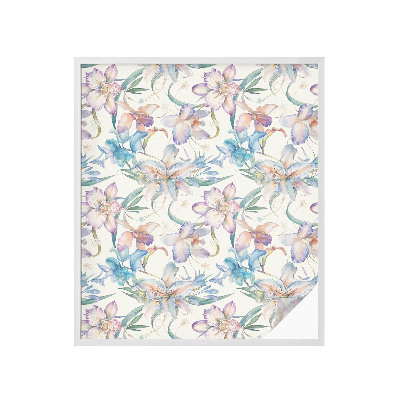 Autocolant vitraliu pentru geam Motiv floral