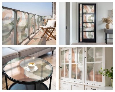 Folie decorativă geam Valuri colorate