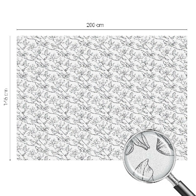 Folie decorativă vitraliu pentru uși și ferestre Păsări și flori